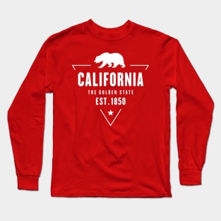 California State Textured Apparel Design Long Sleeve T-Shirt